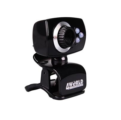 4World Internetová kamera 2 Mpx USB 2.0 s LED podsvícením + mikrofon, univerzá