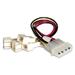 AKASA kabel redukce 4-pin PSU molex na 4x 3-pin fan, redukce otáček