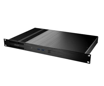 AKASA skříň Galileo TU3 / 1U Rackmount fanless / mini-ITX case / 2x 2,5" HDD/SSD / 1x PCI-E slot / 2x USB3.0 / bez ližin