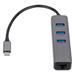 Akyga Hub USB type C - USB 3.0 3-port + Ethernet