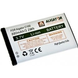Aligator baterie C100, Li-Ion 880 mAh, originální