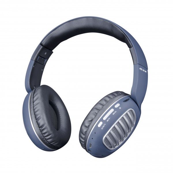 Aligator Bluetooth sluchátka PLUS CT978 s FM, microSD, modrá