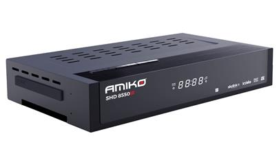 AMIKO DVB-S2 přijímač SHD 8550 IR/ Full HD/ Skylink ready/ Irdeto/ MPEG2/ MPEG4/ PVR/ HDMI/ USB/ LAN