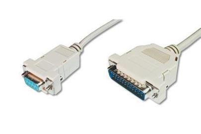 ASSMANN LPT Connection Cable DSUB25 M (plug)/DSUB9 F (jack) 3m grey