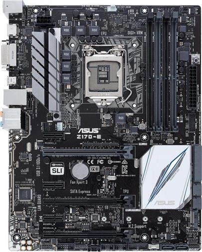 ASUS Z170-E Intel Socket 1151/4DDR4/2 x PCIe 3.0/2.0 x16/SATA 6Gb/s*6 + SATA Express*1/ATX