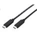 C-TECH kabel USB 3.2, Type-C (CM/CM), PD 100W, 20Gbps, 1m, černá