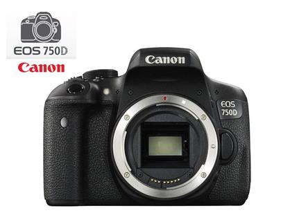 Canon EOS 750D Black body - 24 MP , dotykový 3"LCD, FullHD