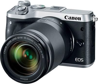Canon EOS M6 Body Silver + EF-M 18-150 IS STM, bezzrcadlovka