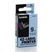 Casio originální páska do tiskárny štítků, Casio, XR-9X1, černý tisk/průhledný podklad, nelaminovaná, 8m, 9mm