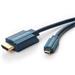 ClickTronic HQ OFC HDMI <> micro HDMI, zlacené, HDMI HighSpeed with Ethernet 1m