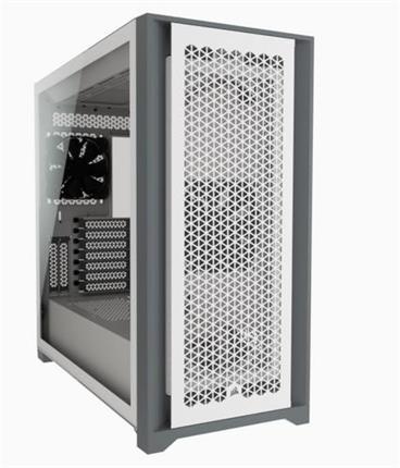 CORSAIR 5000D Airflow Tempered Glass WHITE ATX Mid-Tower Case bílý ATX PC Case bez zdroje, průhledná bočnice