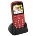 CPA HALO 11 Pro červený nabíjecí stojánek/ pro seniory/ 2,4" barevný display/ SOS tlač./ vestavěná svítilna/ FM rádio