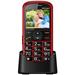 CPA mobilní telefon pro seniory HALO 11/ 2,4" barevný display/ SOS tlačítko/ vestavěná svítilna/ FM rádio/ červený