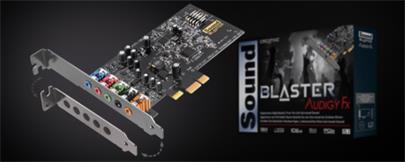 Creative Sound Blaster AUDIGY FX, zvuková karta 5.1, 24bit, SBX pro studio, PCIe