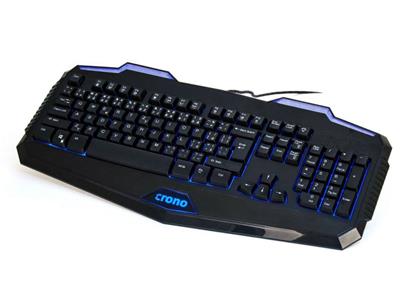 Crono CK2110 - herní klávesnice se 3 barvami podsvětlení , USB, CZ / SK, černá