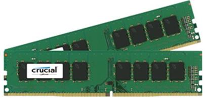 Crucial 2x4GB 2133MHz DDR4 CL15 Single Ranked UDIMM 1.2V