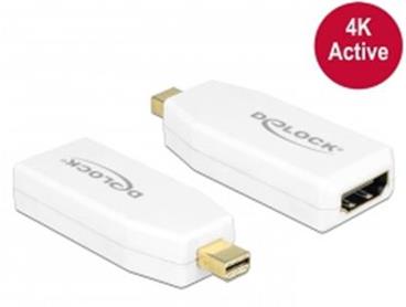 Delock adaptér mini Displayport 1.2 samec > HDMI samice 4K aktivní bílý