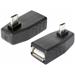 Delock Adapter USB micro-B samec > USB 2.0-A samice, OTG, pravoúhlý 90°