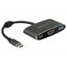 Delock Adaptér USB Type-C™ samec > HDMI samice (DP Alt Mód) 4K 30 Hz + USB Typ-A + USB Type-C™ PD
