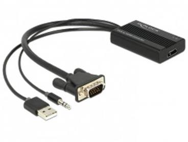 Delock adaptér VGA na HDMI s funkcí audio