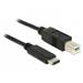 Delock kabel USB Typ-C™ 2.0 samec > USB 2.0 typ B samec 1 m černý