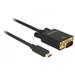 Delock Kabel USB Type-C™ samec > VGA samec (DP Alt Mód) Full HD 1080p 2 m černý