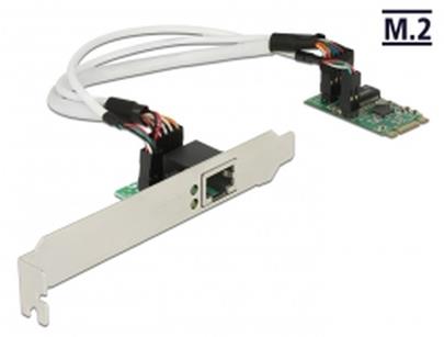 Delock Převodník M.2 Key B+M samec > 1 x Gigabit LAN – Low Profile