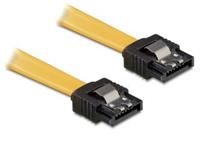 Delock Serial ATA II 20 cm data cable, straight/straight metal yellow