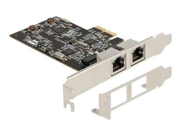 Delock - Síťový adaptér - PCIe 2.1 x2 nízký profil - 100M/1G/2.5G Gigabit Ethernet x 2