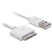 Delock USB napájecí a datový kabel iPhone 3G, bílý, 1,8m