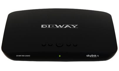DI-WAY DVB-S2 přijímač IRD-265HD/ Full HD/ Skylink ready/ Irdeto/ H.265/HEVC/ HDMI/ USB/ LAN/ černý