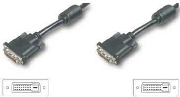 Digitus Připojovací kabel DVI, DVI (24 + 1), 2x ferit M / M, 2,0 m, DVI-D Dual Link, bl