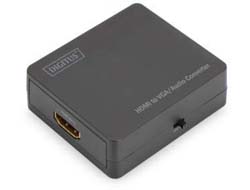 Digitus Video Převodník HDMI na VGA / audio, video rozlišení až 1080p (Full HD), malý kryt, černý