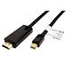 DisplayPort-HDMI kabel, miniDP(M) -> HDMI M, 4K2K@60Hz, 3m