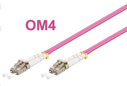 Duplexní kabel 50/125, OM4, LC-LC, 15m