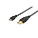 Ednet Připojovací kabel USB 2.0, typ A - mini B (5pin) M / M, 1,0 m, USB 2.0, bavlna, zlato, bl
