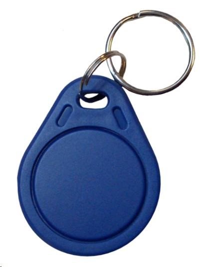 Elatec RFID Mifare čip, přívěsek na klíče, 13,56 MHz, modrý - 100 pack