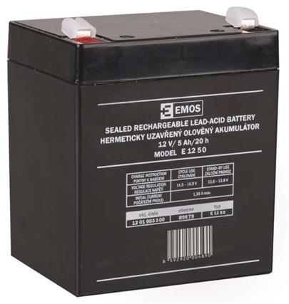 Emos baterie SLA 12V / 5 Ah, Faston 6.3 (250)