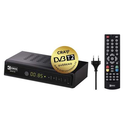 Emos EM180 HD - set-top-box DVB-T2 HEVC/h.265, USB