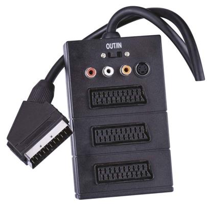 Emos kabel SCART / 3x SCART + 3x CINCH + S-Video, 0.5 m