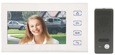 Emos videotelefon RL-10B, barevný 7" LCD + dveřní kamera s 1 tlačítkem, bílý