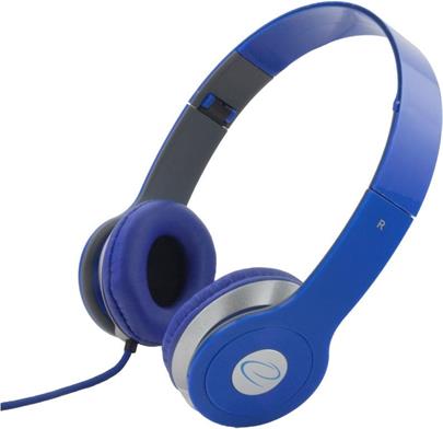 Esperanza EH145B TECHNO Stereo sluchátka, skládací, ovl. hlasitosti, 3m, modrá