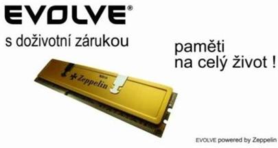 EVOLVE DDR II 4GB 800MHz (KIT 2x2GB) EVOLVE GOLD (s chladičem, box), CL6 - testováno pro DualChannel (doživotní záruka)