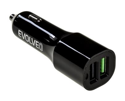 EVOLVEO MX310, 2x USB port, QUALCOMM QUICK CHARGE 3.0 , nabíječka do auta