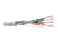 FTP kabel 100 MHz 4P drát kat.5E PVC plášť špule 305 m šedý