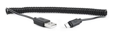Gembird micro USB 2.0 kabel 1.8m, stočený, černý