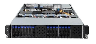 Gigabyte GPU server G221-Z30 1xSP3 (AMD Epyc), 16x DDR4 RDIMM, 16x2,5 HS SATA3, M.2, 2x 10GbE SFP+, IPMI, 2x 1200W plat