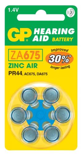 GP ZA675 - Baterie do naslouchadel 6 ks