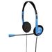 HAMA headset HS-101/ drátová sluchátka + mikrofon/ 2x 3,5 mm jack/ černo-modrá