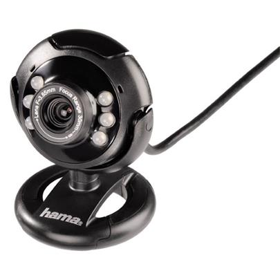HAMA webkamera AC-150/ 640x480/ 0,3 Mpx/ 6 přisvětlovacích diod/ USB/ černá
